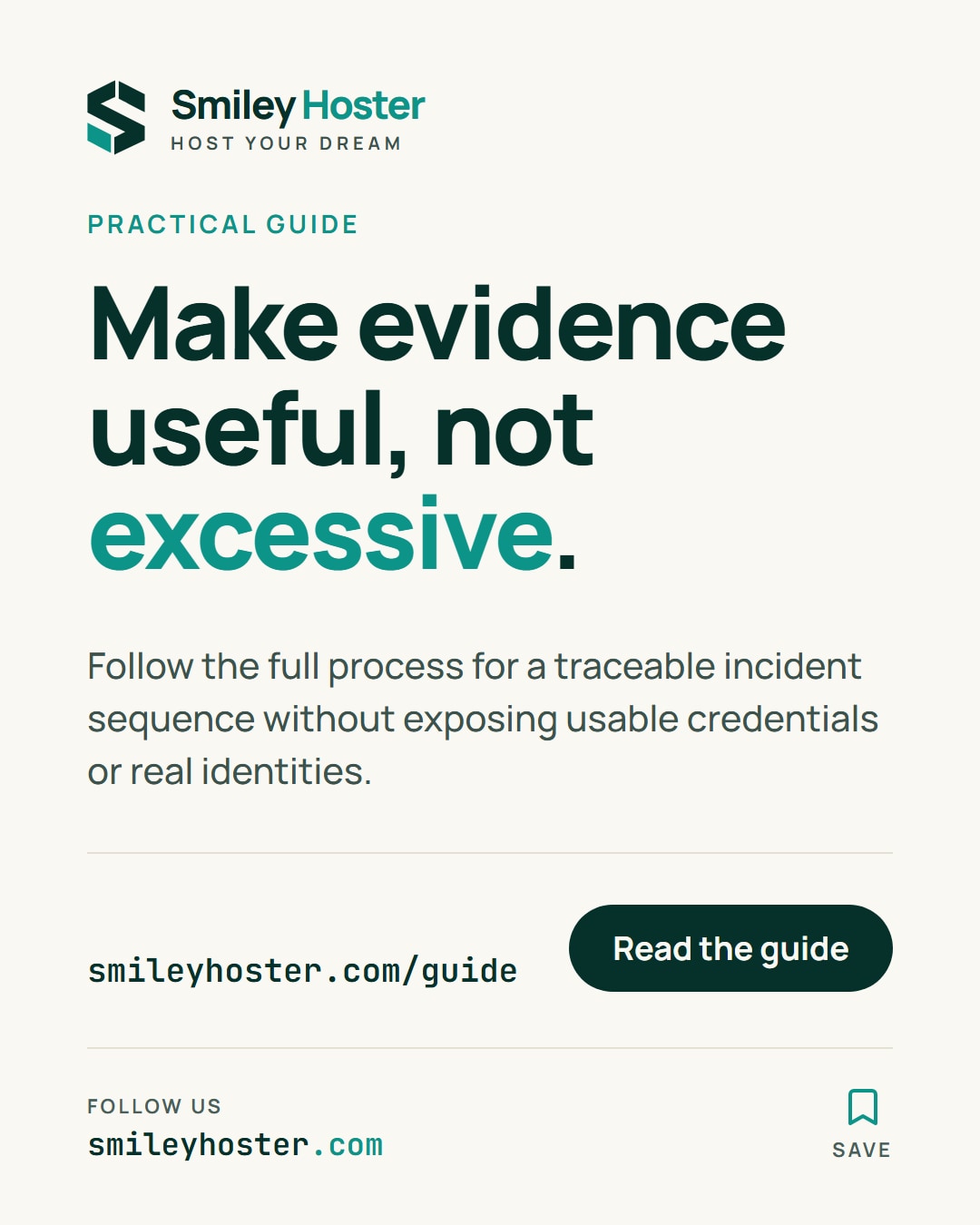 Final slide: Read the full guide to prepare useful, redacted evidence for AI troubleshooting.